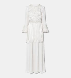 Suzy Matar Embellished Long-sleeve Belted Maxi Dress, Packshot View