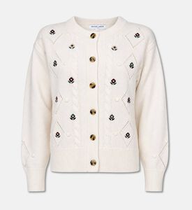 Maison Labiche Embellished Argyle Knit Cardigan, Packshot View