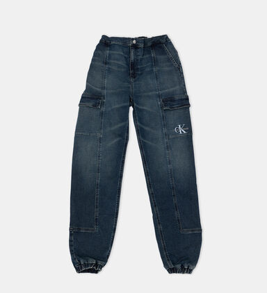 Denim Cargo Joggers