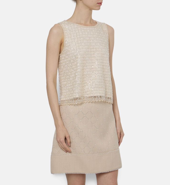 Edward Achour Paris Sequin-embellished Sleeveless Top, Model View