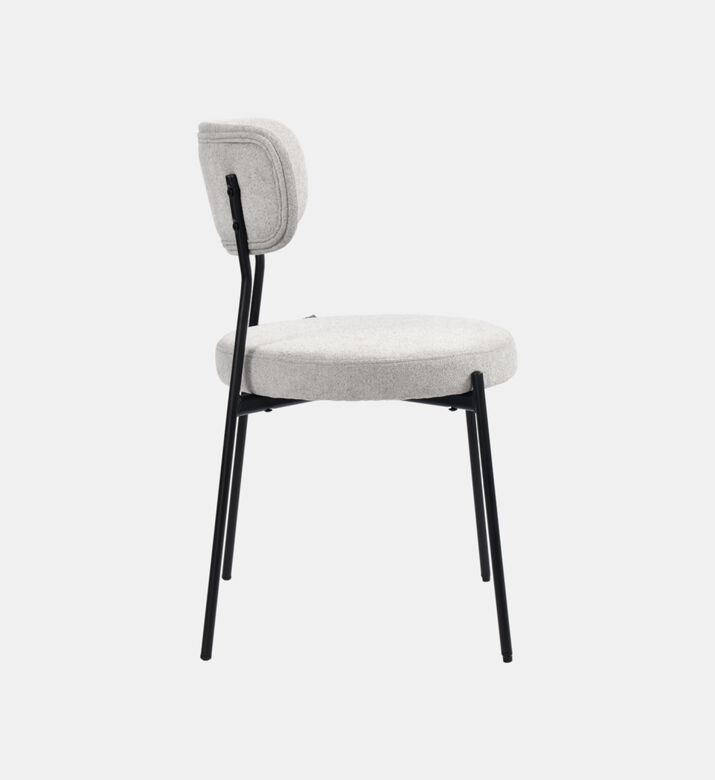 Home Deco and More Archie Fabric Steel Dining Chair, Packshot View