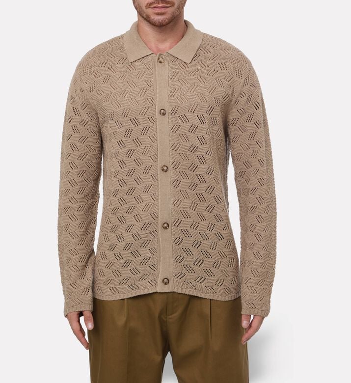 Les Deux Shirt Eloi, Sand, L, Model View