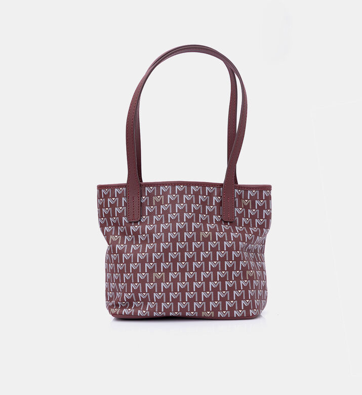 Maya.M Vegan Leather Micro Tote Bag, Burgundy, Packshot View