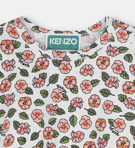 فستان واسع مزين بطبعة أزهار