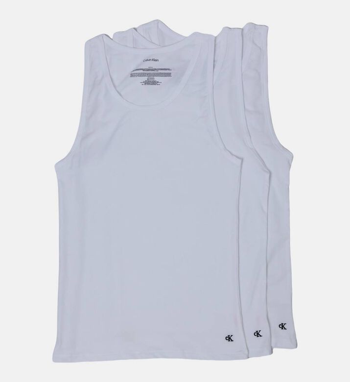 Calvin Klein Logo-embroidery 3-pack Tank Top, White, Xxl, Packshot View