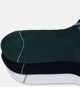 Emporio Armani Logo-embroidery Elastic Band Socks, Blue, 42-44, Packshot View