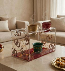 Silsal Fares Rectangular Arabic Coffee Cup Holder, Packshot View