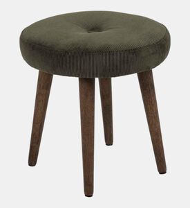 Home Deco and More Frisco Smoked Base Stool, Olive, Packshot View