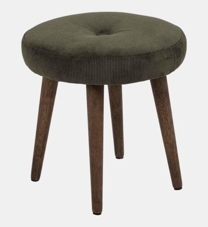 Home Deco and More Frisco Smoked Base Stool, Olive, Packshot View