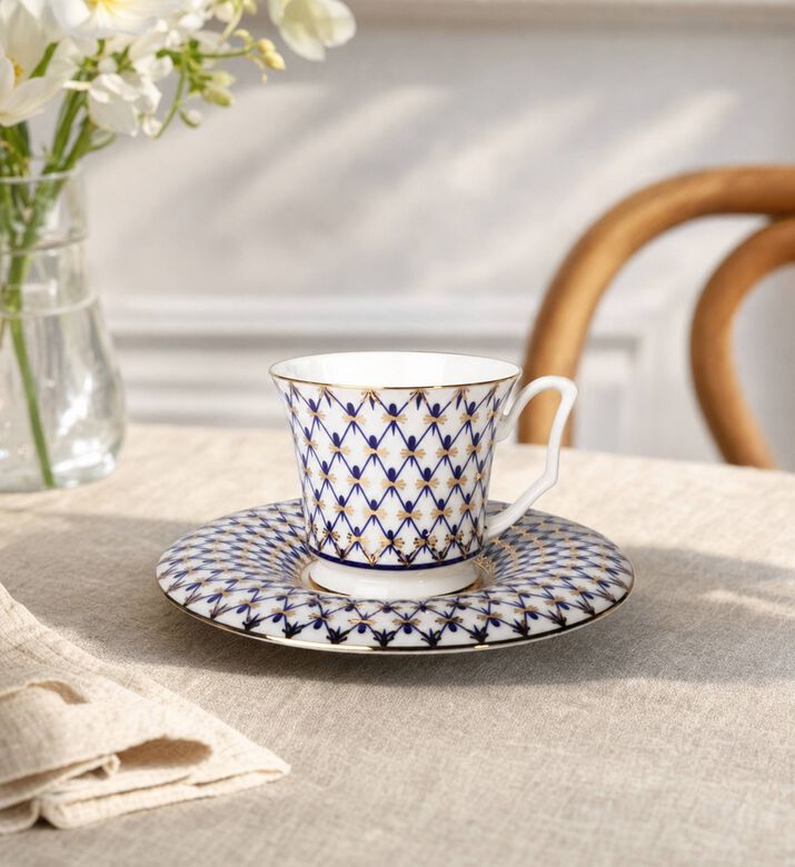 Imperial Julia Net Porcelain Saucer Cup, Model View