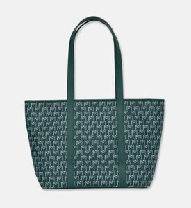Maya.M All-over Monogram Medium Zip Tote Bag, Khaki, Packshot View