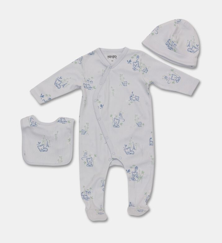 Kenzo Organic Cotton Sleepwear Beanie Bib Gift Set, Packshot View