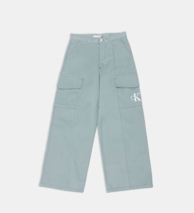 Wide-leg Utility Cargo Trousers