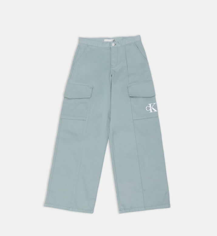 Wide-leg Utility Cargo Trousers