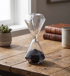 Bitossi Clessidra Mini Black Sand Hourglass, Model View