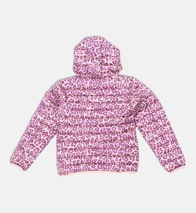 Save the Duck Leopard-print Padded Jacket, Pink, 3y, Packshot View