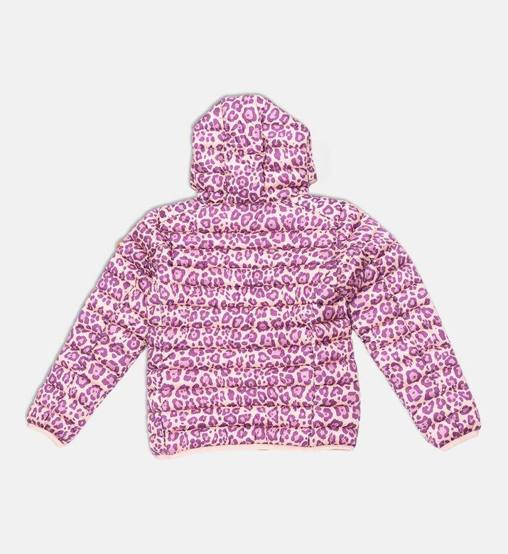 Save the Duck Leopard-print Padded Jacket, Pink, 3y, Packshot View