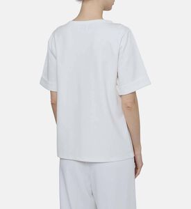 Bow Detail Print T-shirt