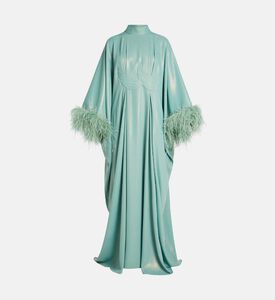 Fatma Feather-trimmed Kaftan