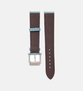 Camille Fournet Satinated Square Scale Watch Strap, Blue, Packshot View