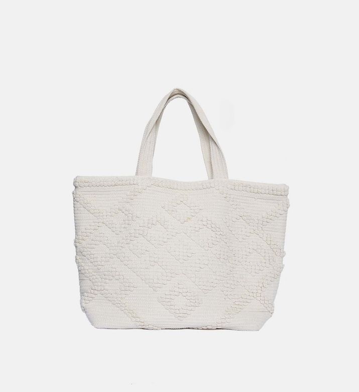 Pom-pom Magnetic Clasp Tote Bag