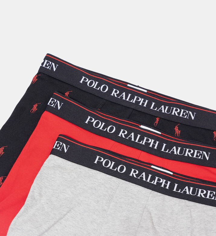 Logo Elastic Waist 3-piece Boxers Set