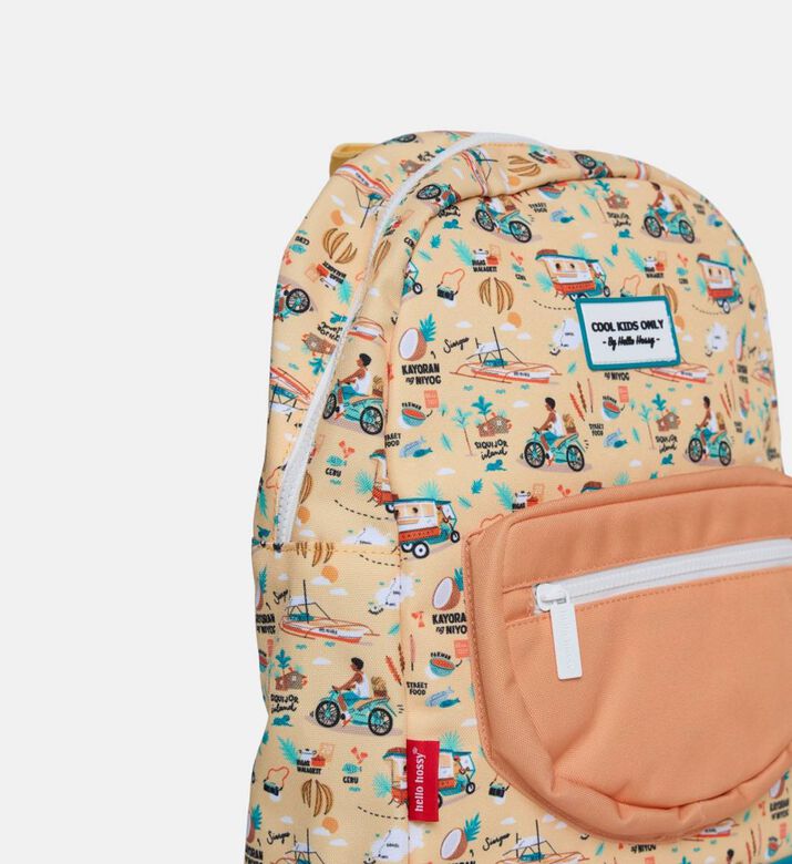 Hello Hossy Mini Philippines Clip Buckle Backpack, 30x38x12-cm, Orange, Packshot View