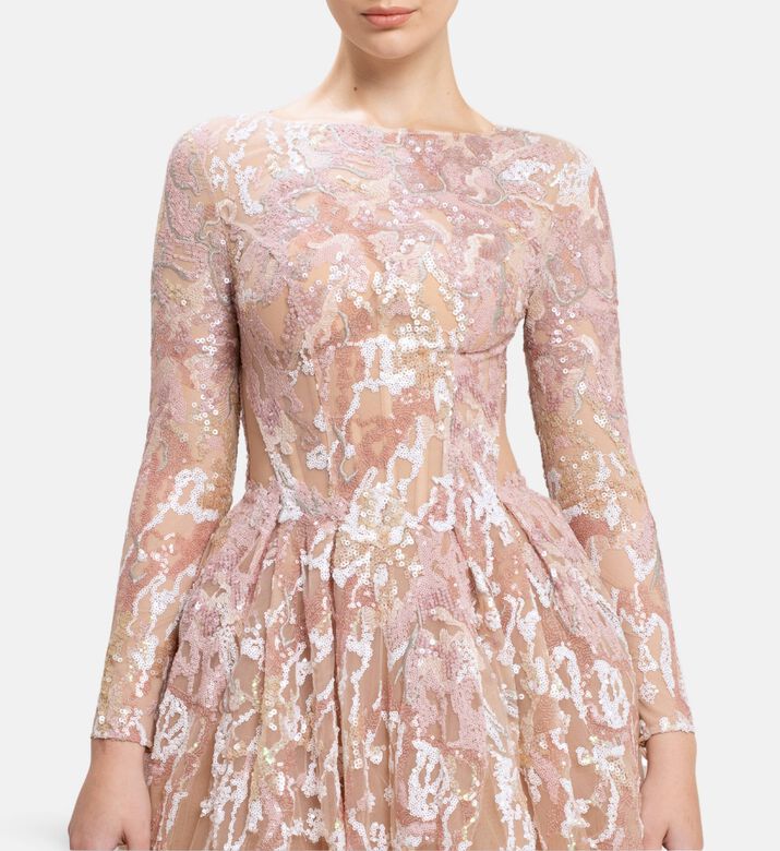 Michael Cinco Long Dress, Model View