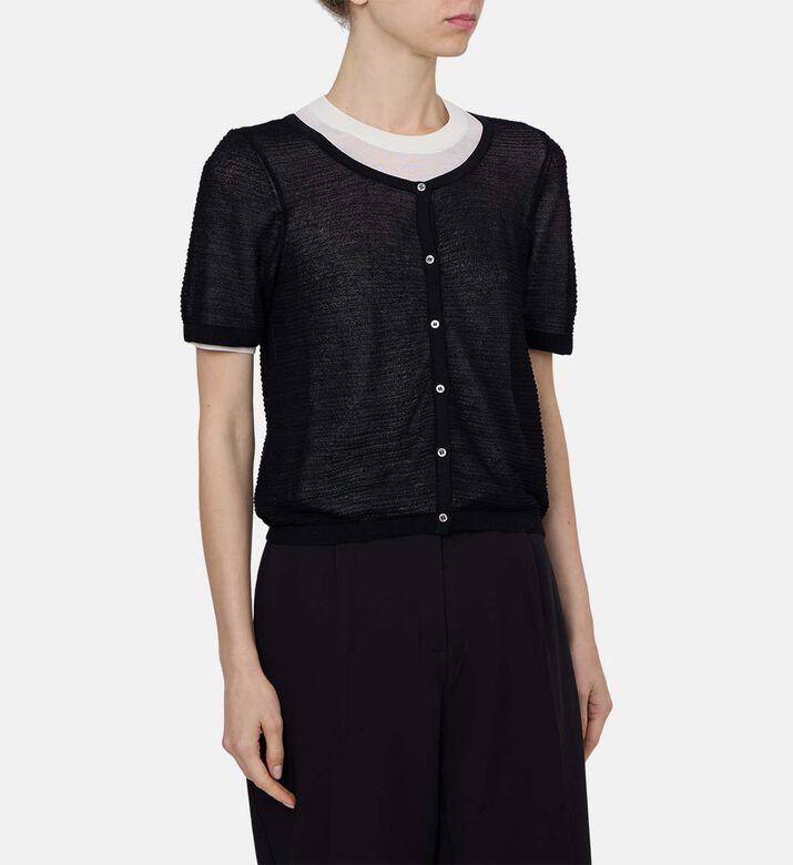 Sapena Semi-sheer Slim-fit Cardigan