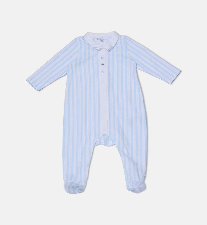 Stripped Peter Pan Collar Dungaree