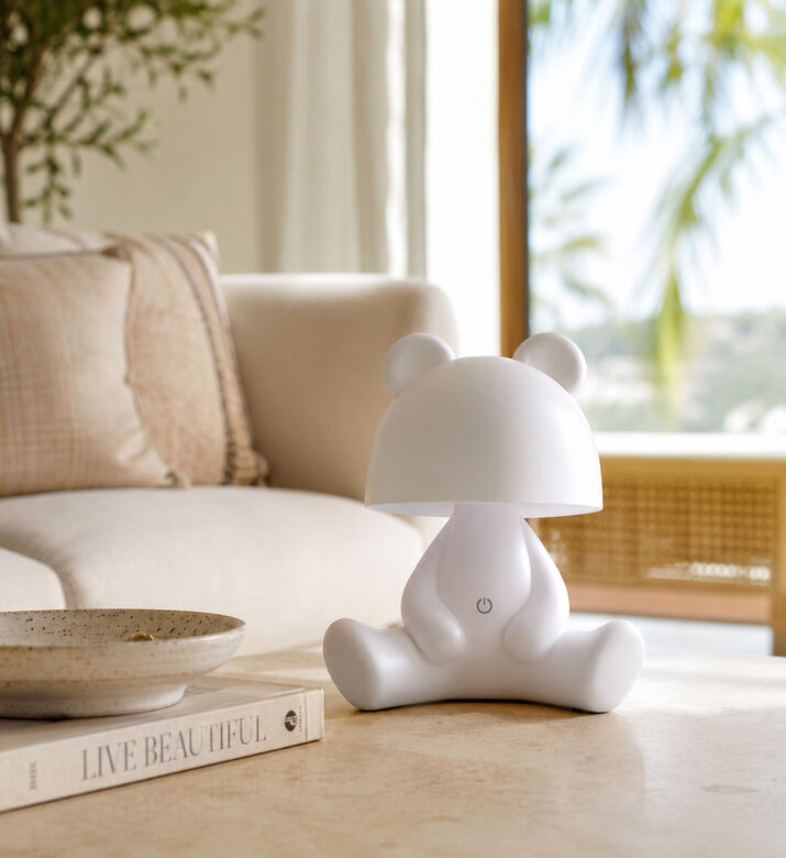 Leitmotiv Bear-shape Led Table Lamp, White, Packshot View