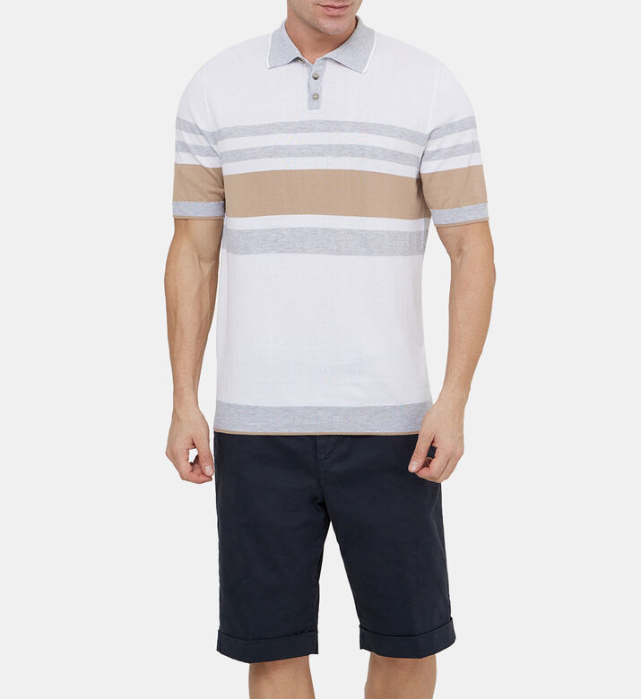 Cotton Stripped Polo Shirt