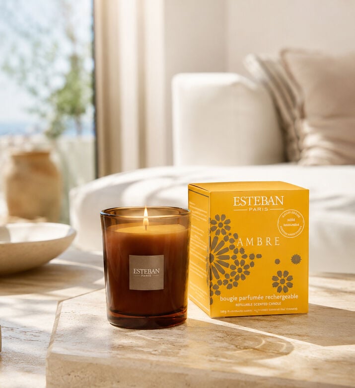 Esteban Paris Ambre Refillable Scented Candle, Packshot View