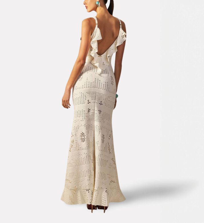 Empress Ruffle Detail Maxi Dress, Model View