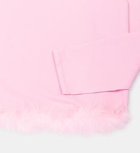 Cotton Feather Trim T-shirt