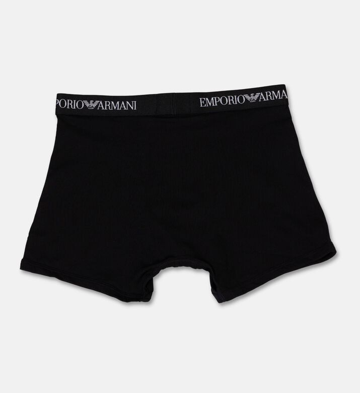 Emporio Armani Mid-rise Trunk Briefs Set, Black, Xl, Packshot View