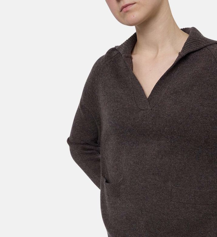 Beatrice B Knit Long-sleeve Polo Shirt, Model View