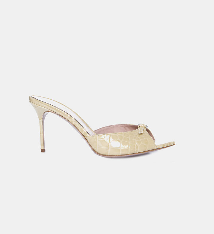 Curved Open-toe Heeled Mules