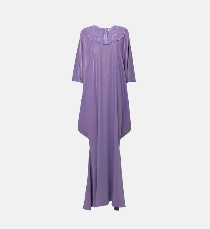 قفطان سلمى بقصّة منسدلة بتصميم أوراق شجر