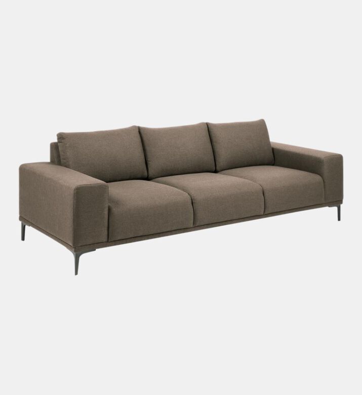 Home Deco and More Emerse Three Seater Sofa, Brown, Packshot View Home Deco and More Emerse Three Seater Sofa, Brown, Packshot View