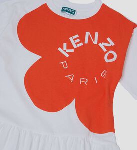 Logo Print Knit Cotton Dress