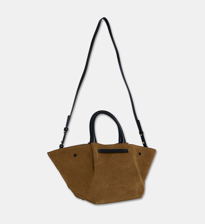 Demellier Winged Midi New York Tote Bag, Brown, Packshot View