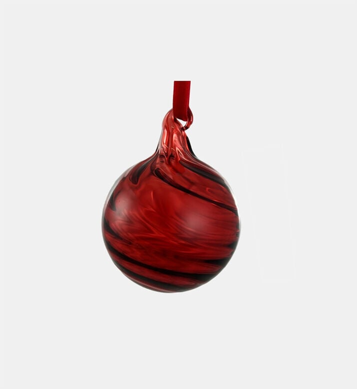 Shishi Glass Lined Ornament, Red, Packshot View