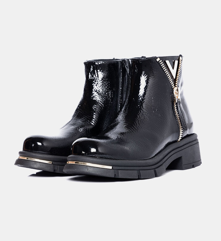 Side Zip Closure Ankle Boots