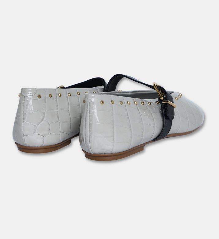 Schutz Croc-effect Mary Jane Flats, Packshot View