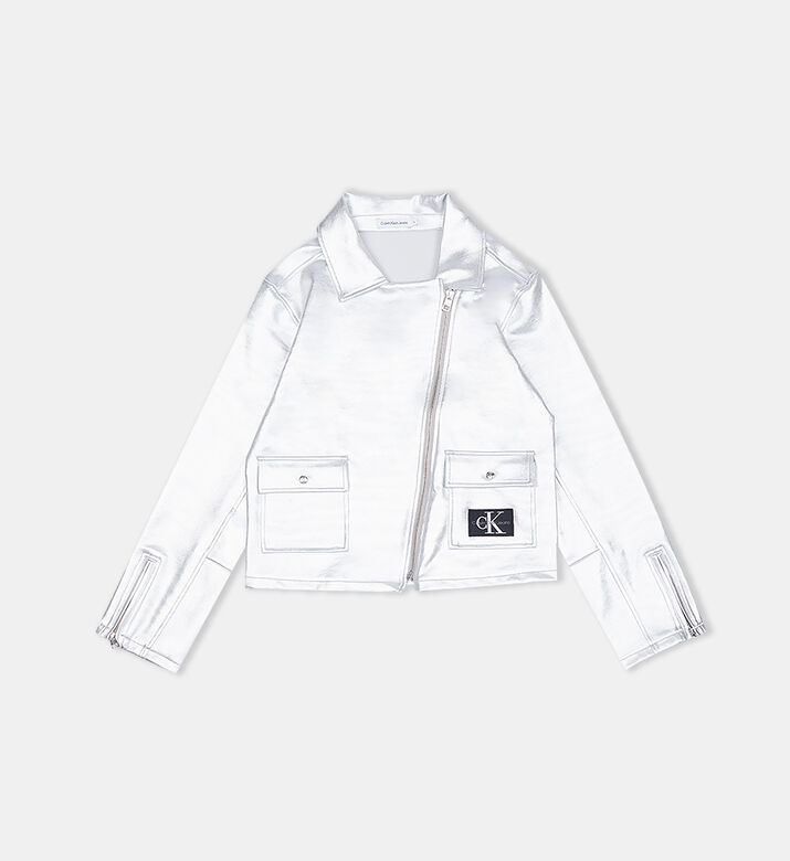Jersey Metallic-effect Logo Jacket