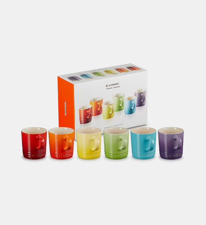 طقم أكواب قوس قزح 6 قطع