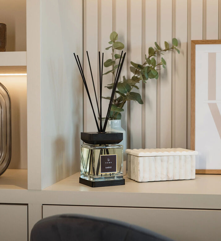 Home Life Style Diffuser Square Reed Sable, Clear, 250-ml, Packshot View