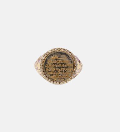 Enamel Diamond Ring