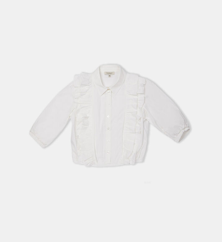 Cotton Ruffled Poplin Shirt